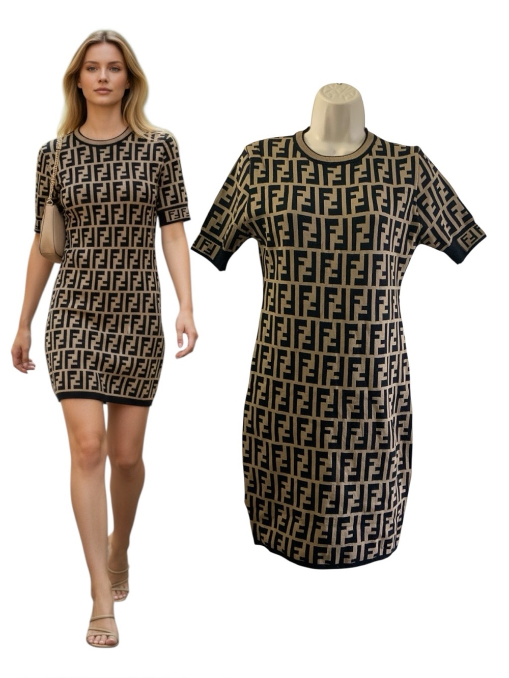 Geometric Sweater Dress Size Medium/Large